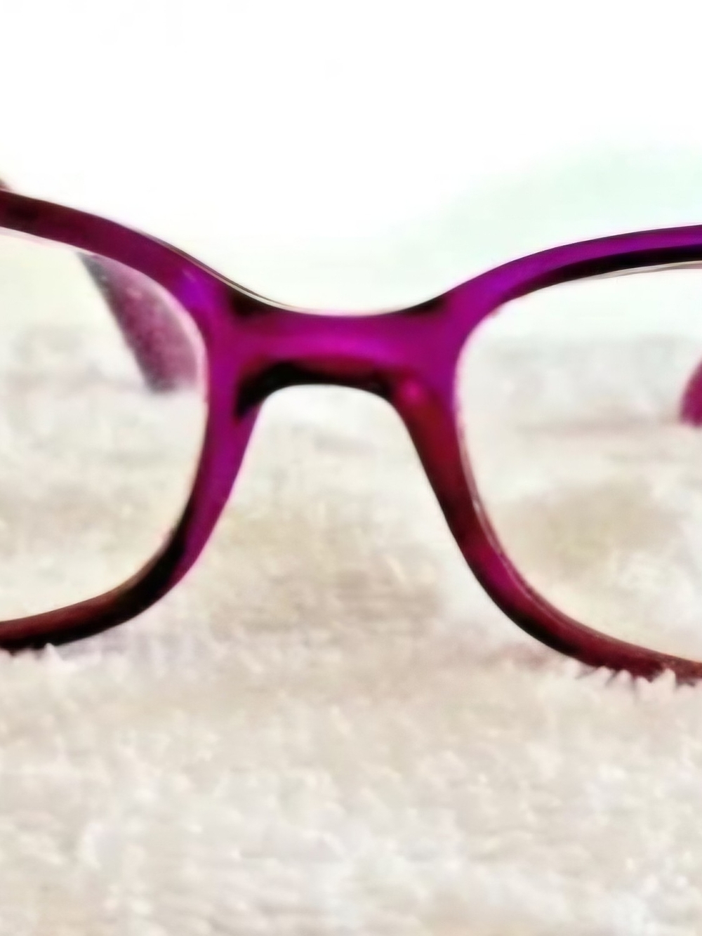 FENDI Eyeglasses Purple Transparent Bronze Logo Women's - Made in Italy